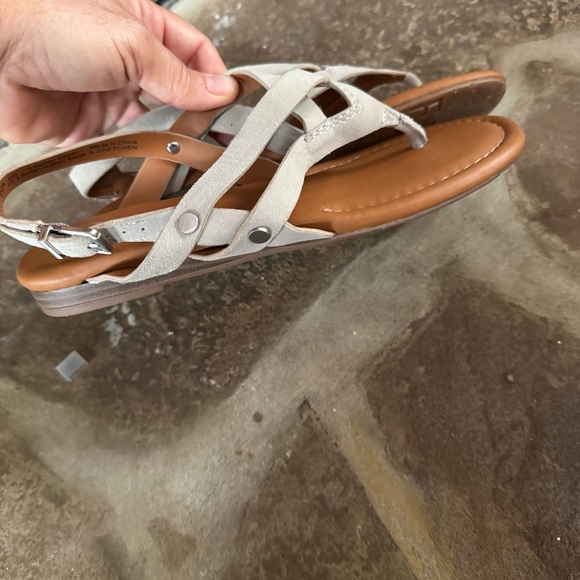 Franco Sarto Taupe Light Gray Gretchen Strappy Sandals - Picture 3 of 5